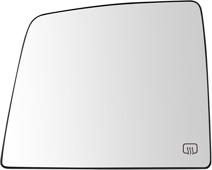 TRQ Driver Side Mirror Glass Heated Towing Mirror For Factory Equipped Mirrors Compatible with 07-21 Toyota Tundra with Tow M