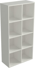 OSCHF 8-Cube Storage Shelf Bookcase - Wooden 4-Tier Floor Standing Open Bookshelf, Modern TV Stand up to 55 Inchs for Home an