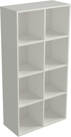 OSCHF 8-Cube Storage Shelf Bookcase - Wooden 4-Tier Floor Standing Open Bookshelf, Modern TV Stand up to 55 Inchs for Home an