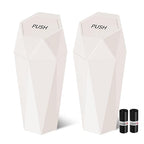 Car Trash Can with Lid - 2-Pack, Interior Accessories for Vehicles, Leakproof Garbage Can with 30 Detachable Trash Bags, Multipurpose Organizers and Storage Solutions for Home and Office (Beige)