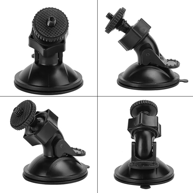 4 Pack Universal Car Dash Cam Mount - Vacuum Suction Cup Holder with 4 Interchangeable Heads for GPS Navigation and Dashboard Recorder(Screw Heads)