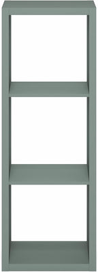 Furinno Cubicle Book Shelf, 3-Cube Bookshelf, Extra Thick Frame Horizontally & Vertically Reversible Bookcase with Open Back,