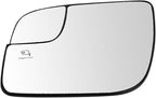 TRQ Left Driver Side Mirror Glass Heated Snap On Compatible with 2016-2019 Ford Explorer FO1324222