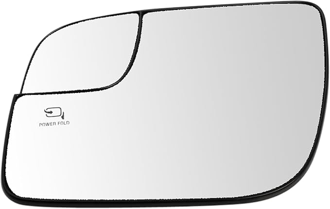 TRQ Left Driver Side Mirror Glass Heated Snap On Compatible with 2016-2019 Ford Explorer FO1324222