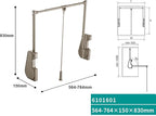 Pull-Down Wardrobe Clothes Rail - Extendable Pull Out Closet Rod, Multifunctional Double Buffering Wardrobe Clothes Hanger Ra