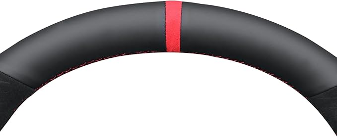 MEWANT Hand Stitched Steering Wheel Cover for Tesla Model 3 2017-2023 / Model Y 2020-2023 for Tesla Model 3/Y Accessories(3D Style)
