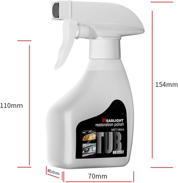HISKI Headlight Restoration Kit with Ceramic Coating, Automotive Headlamp Restoration Fluid Kit, Headlight Restoration Kit,Mu
