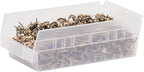 Akro-Mils 30130 Plastic Shelf Bins, Heavy Duty Storage Bins for Garage, Closet, and Drawer Organization, 12" x 6-1/2" x 4", C