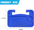 Mandark Car Steering Wheel Tray, 2 in 1 Auto Steering Wheel Desk for Eating Drinks Laptop, Multipurpose Vehicle Interior Travel Essential Table Accessories, Universal for RV, SUV, Truck (Blue)