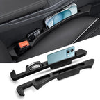 Car seat Gap Filler 2-Piece Multi-Functional Storage Belt with PU Material, seat Side Gap Filler to Prevent Items from Fallin