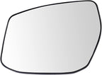 TRQ Left Driver Side Heated Mirror Glass Compatible with 2013-2018 Nissan Altima Sedan 2013-2019 Nissan Sentra