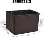 Car Trash Can, Leather Foldable Large Capacity Vehicle Hanging Garbage Bin Organizer, Waterproof Auto Interior Storage Bag Container Accessories, Universal for SUV Sedan Truck (Brown)