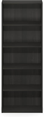 Furinno Basic Book Shelf, 5-Tier Bookshelf, Storage Organizer Bookcase with Open Shelf, 7 x 17 x 44, for Living Room, Bedroom