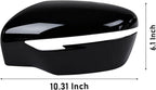 Moonlinks Compatible with Nissan Rogue 2014-2020/Murano 2015-2024/Pathfinder 2017-2020 Left Driver Mirror Cover Replacement, Glossy Black Left Side Clip-on Mirror Cap Replaces for 96374-4BA0A