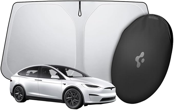 Spigen Triple-Coated Front Windshield Sunshade for All Tesla Model X (2015 to Current)
