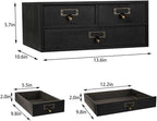 Wooden Storage Box Apothecary Drawers Vintage Wooden Box Wood Desktop Organizer Countertop Drawers Library Card Catalog Cabin