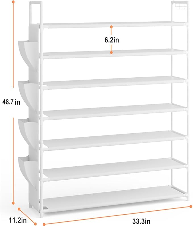 OYREL Shoe Rack 7 Tier Shoe Organizer Shoe Storage 28-35Pairs Shoe Rack for Closet Shoe Rack Organizer Entryway Shoe Holder S