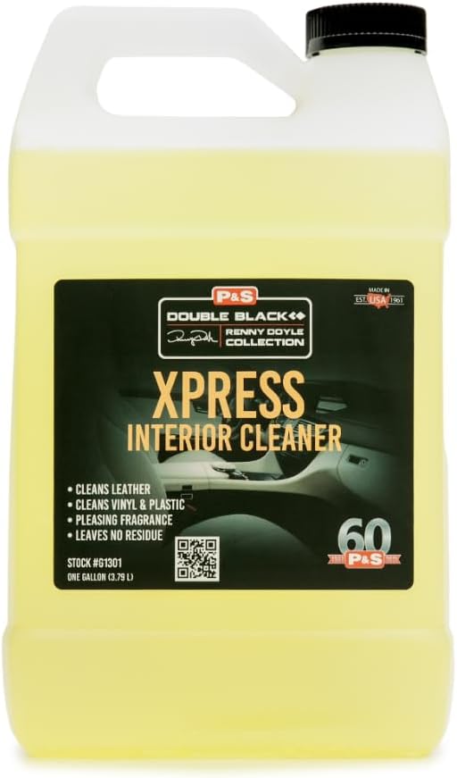 P & S Professional Detail Products Xpress Interior Cleaner – Safe for Leather, Vinyl, Plastic & More, Removes Dirt, Grease & 