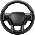 Belinous Leather Steering Wheel Cover Lace Up, Hand-Stitch on Wrap, Steering Wrap Compatible with Ford F-150 2015 2018/Expedition 2018/F-150 Limited 2016/F-Series Super Duty 2017 2020 2022 (Black)