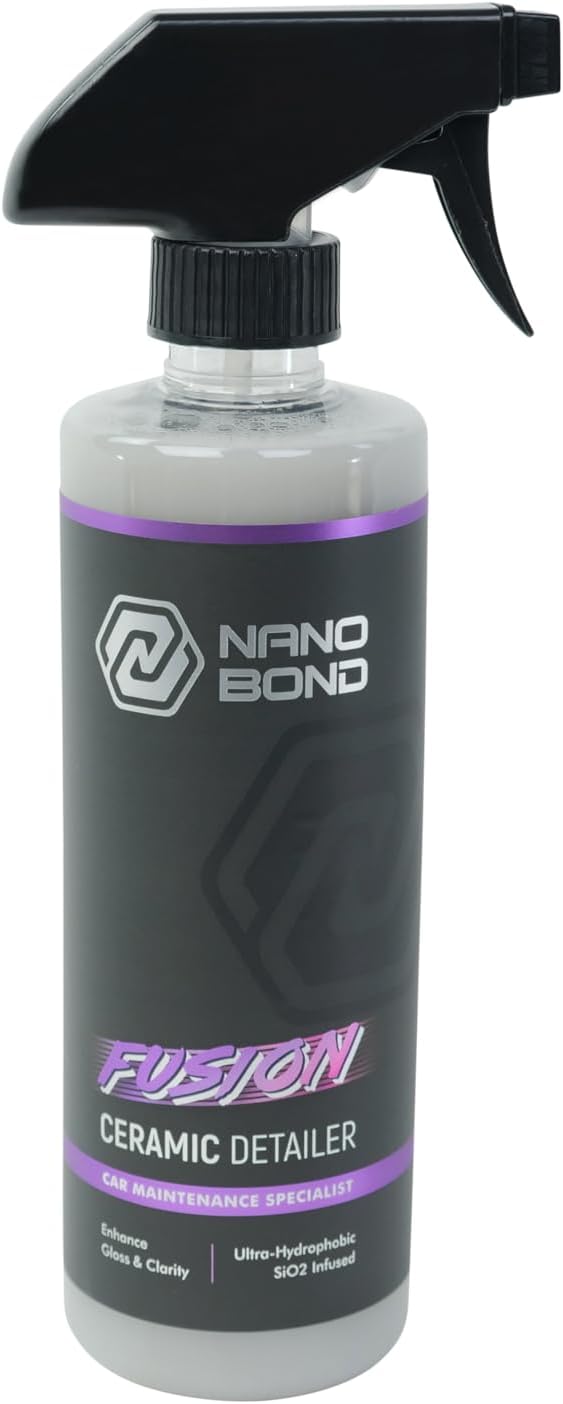Nano Bond Hydrophobic Spray Ceramic Detailer - SiO2 Coating for Cars, RVs, Boats, Motorcycles, & ATVs, Headlight Restoration 