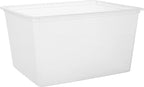 IRIS USA 4-Pack Storage Bins with Lids, 25 Quart, Clear Stackable Containers Box Organize Shoes Closet Shelves Clothes Blanke