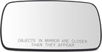 TRQ Passenger Side Mirror Glass Heated Convex Compatible with 1997-2000 BMW 528i 540i 1999-2000 323i 328i 2001-2005 325i 2001