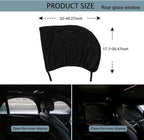 Upgrade Stretchable&Breathable SUV Car Window Shade - Oversize Double Mesh for Heat Shading and Bug&UV Protection - Car Must Have Privacy Shades for Cars,Truck,SUV When Camping (Rear window/2pcs)