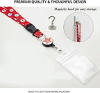 DAYUMKOU 6 Set Cruise Luggage Tags with Detachable Cruise Lanyard for Ship Cards Include Hooks, Luggage Tag Holders for Carni