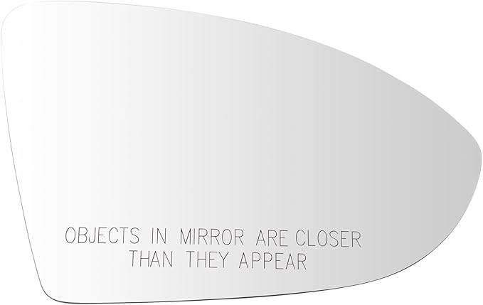 TRQ Passenger Side Mirror Glass Heated Convex Snap On Compatible with 2015-2021 Volkswagen Golf GTI 2015-2019 Golf R VW132511