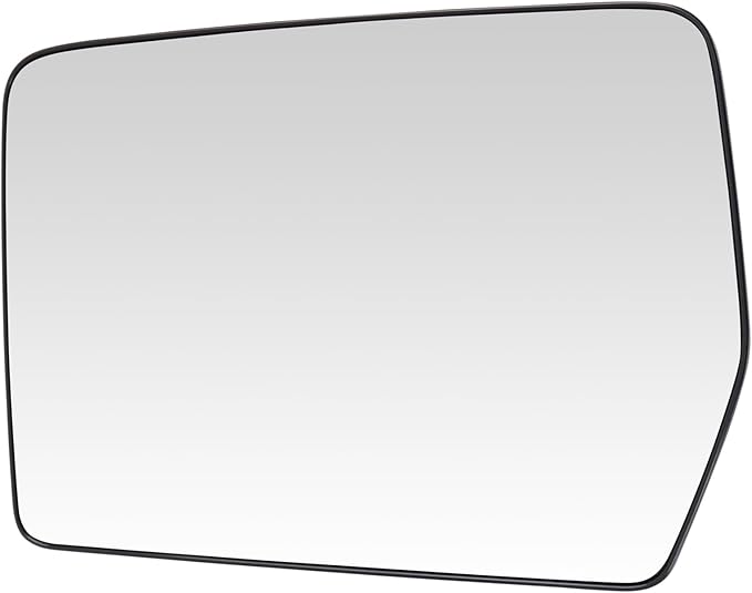 TRQ Driver Side Mirror Glass Heated Compatible with 2004-2010 Ford F150 2006-2008 Lincoln Mark LT Without Tow Package FO13241