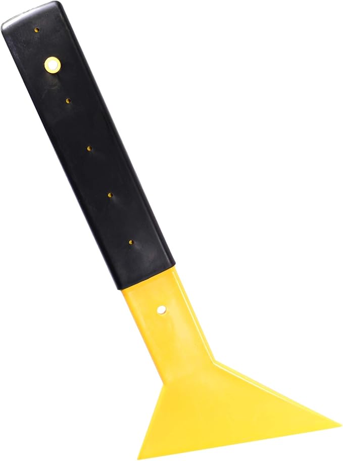 Car Window Tint Squeegee, Long Reach Rubber Handle Plastic Scraper for Car Vinyl Wrap, Graphic Decal, Glass Film