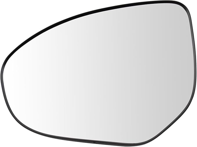 TRQ Driver Side Mirror Glass Clear Non Heated Compatible with 2011-2014 Mazda 2 2012-2013 Mazda 3 MA1324102