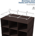 coastal rose Hanging Shoe Closet Organizer, 30 Sections Hanging Closet Organizers and Storage Shelves, Space Saving Shoe Rack