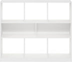 Furinno DALY Book Shelf, 8-Cube Bookshelf, Horizontal Cube Storage Organizer Bookcase, 10.9 x 47.2 x 39.4, for Living Room, B