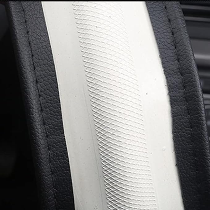Moyishi Top Leather Steering Wheel Cover Universal Fit Soft Breathable Steering Wheel Wrap (Orange2)
