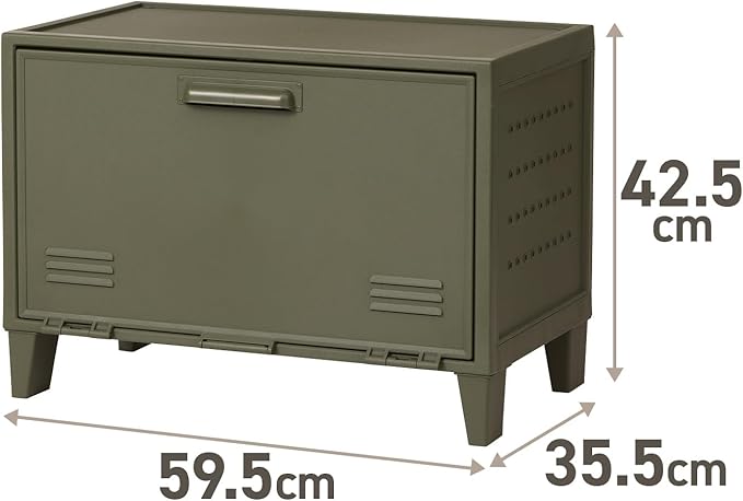 Tenma Storage Box with Wide Doors That Can Be Assembled, Fits Peg Cabinet, Wide, Retro Cute, Storage Case, Pegboard, Vintage 