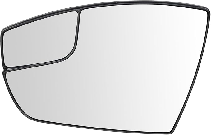 TRQ Left Driver Side Spotter Mirror Glass Power Compatible with 2013-2016 Ford Escape 2013-2018 Ford C-Max