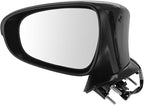 TRQ 2 Piece Driver and Passenger Side Mirror Assembly Set Electric Adjustment Heated No Memory Black Compatible with 2016-201