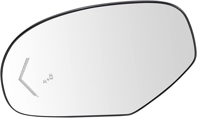 TRQ Driver Side Mirror Glass Heated Turn Signal Blind Spot Compatible with 2009-2014 Chevrolet Tahoe Suburban, GMC Yukon XL, 