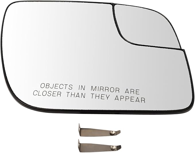 TRQ Right Passenger Side Mirror Glass Convex Snap On Compatible with 2016-2019 Ford Explorer 2013-2019 Ford Police Intercepto