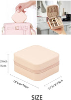 ZPROW Travel Jewelry Case, Mini Portable Jewelry Travel Boxes, Small Jewelry Organizer for Rings, Earrings, Pendants, Watches
