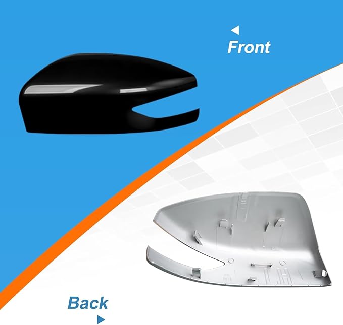 Car Door Rearview Mirror Cover Cap Housing Protective Cover For Exterior Mirrors Fit For Nissan Sentra WITH Signal Light 2013-2019,Nissan Altima 2013-2018(White,Right Passenger Side)