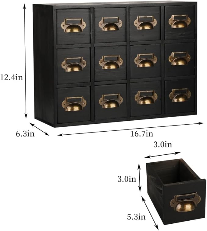Apothecary Drawers Apothecary Cabinet with Drawers Card Catalog Cabinet Wooden Card Catalog Wooden Storage Box for Desktop Or