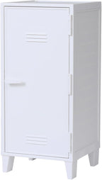 TENMA White Retro Locker-Shaped Storage Box, Fits Peg Cabinet, Vertical Storage, Easy Assembly, No Tools Required, Size: 14.0