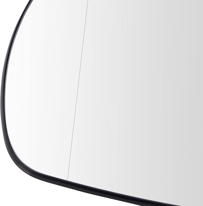 TRQ Driver Side Mirror Glass Aspherical Expanded View Snap On with Backing Plate Compatible with 2016-2018 Honda Pilot, 2017-