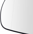 TRQ Driver Side Mirror Glass Aspherical Expanded View Snap On with Backing Plate Compatible with 2016-2018 Honda Pilot, 2017-