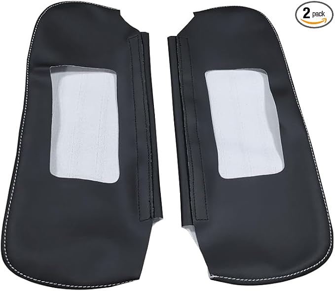 Black Car Sun Visor Cover, Left & Right Side Sun Visor Skin Pair Fits for Chevy Camaro 1993-2002, for Firebird 1993-2002 (Skin Only)
