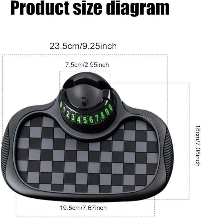 Multifunctional Car Dashboard Phone Holder Gery Car Anti Slip Mat Phone Holder for Sunglasses Storage Multi Function Interior