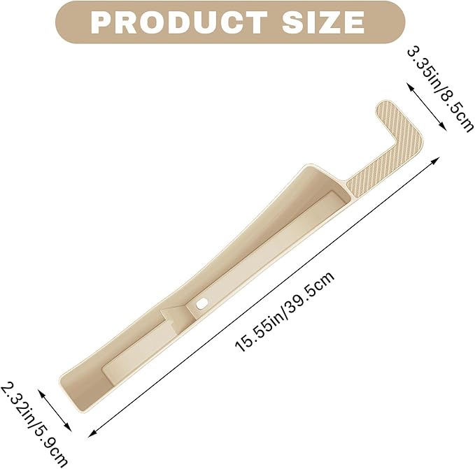 2PCS Car Seat Gap Filler, Vehicle Seat Organizer for Avoiding Dropped Items, Fill The Gap Between Seat and Console, No Drop Seats Guard for Coins Wallets Keys, Universal Car Accessories (Beige)