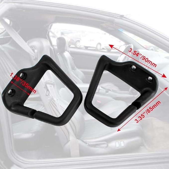 2 Pcs Seat Belt Shoulder Guides Loops Compatible with Chevrolet Camaro Firebird 1993-2003 Ebony Black Replacement 16817202 16817203